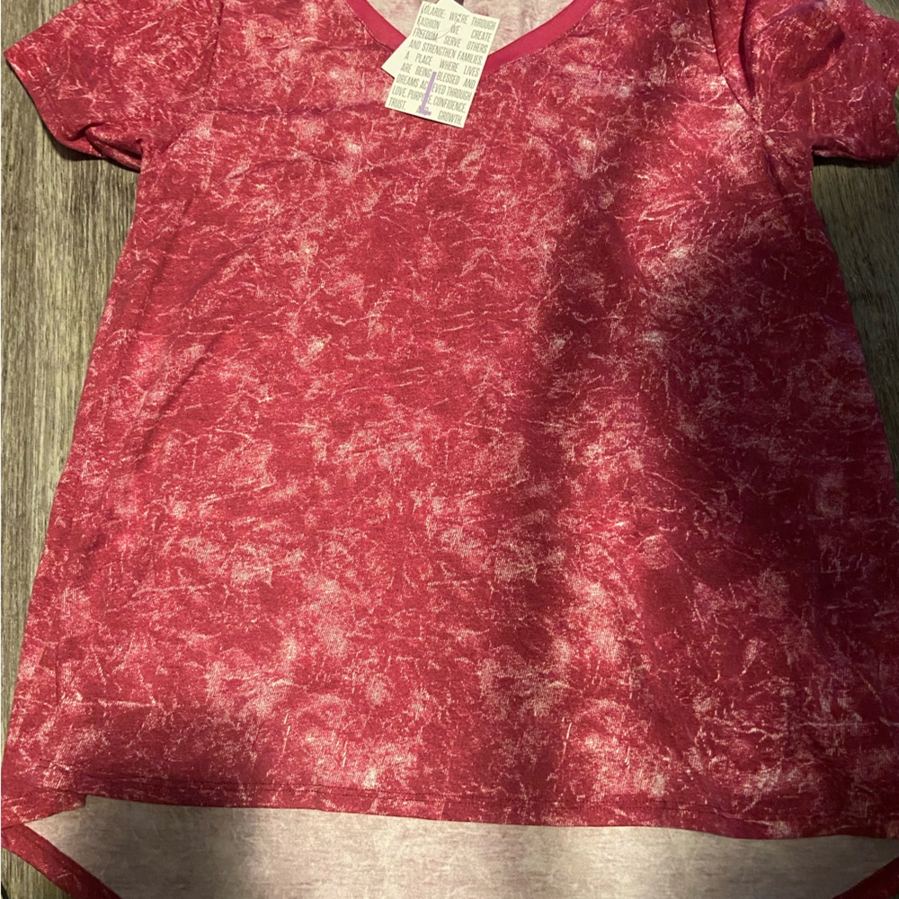 Lularoe christy large new with tag pink white crackle print